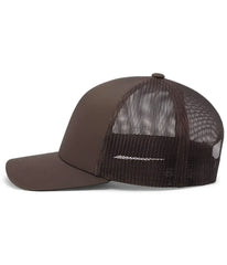 Pacific Headwear 104C Trucker Snapback Cap - Brown Brown - Brown / 7’’ - 7 7/8’’