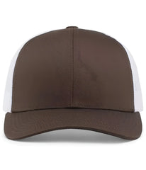 Pacific Headwear 104C Trucker Snapback Cap - Brown White - Brown White / 7’’ - 7 7/8’’