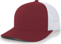 Pacific Headwear 104C Trucker Snapback Cap - Cardinal White - Cardinal White / 7’’ - 7 7/8’’