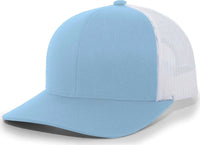 Pacific Headwear 104C Trucker Snapback Cap - Columbia Blue White - Columbia Blue White / 7’’ - 7 7/8’’