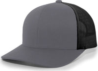Pacific Headwear 104C Trucker Snapback Cap - Graphite Black - Dark Gray Black / 7’’ - 7 7/8’’