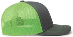 Pacific Headwear 104C Trucker Snapback Cap - Graphite Neon Green - Dark Gray Green / 7’’ - 7 7/8’’