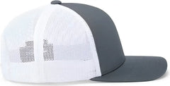 Pacific Headwear 104C Trucker Snapback Cap - Graphite White