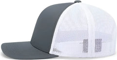 Pacific Headwear 104C Trucker Snapback Cap - Graphite White
