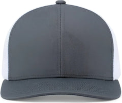 Pacific Headwear 104C Trucker Snapback Cap - Graphite White
