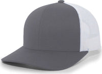 Pacific Headwear 104C Trucker Snapback Cap - Graphite White - Dark Gray White / 6 1/2’’ - 7’’