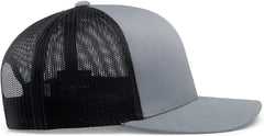 Pacific Headwear 104C Trucker Snapback Cap - HeatherGrey LightCharcoal