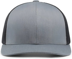 Pacific Headwear 104C Trucker Snapback Cap - HeatherGrey LightCharcoal