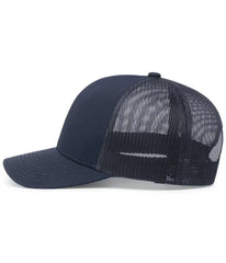 Pacific Headwear 104C Trucker Snapback Cap - Navy