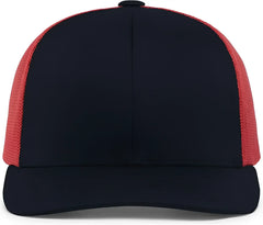Pacific Headwear 104C Trucker Snapback Cap - Navy Red Navy - Navy Red / 7’’ - 7 7/8’’