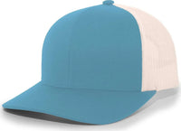 Pacific Headwear 104C Trucker Snapback Cap - Panther Teal Beige - Teal Ivory / 7’’ - 7 7/8’’