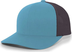 Pacific Headwear 104C Trucker Snapback Cap - Panther Teal Charcoal - Teal Dark Gray / 7’’ - 7 7/8’’
