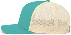 Pacific Headwear 104C Trucker Snapback Cap - Teal Beige - Teal Ivory / 7’’ - 7 7/8’’