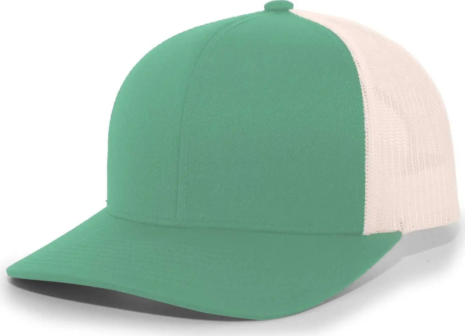 Pacific Headwear 104C Trucker Snapback Cap - Teal Beige - Teal Ivory / 7’’ - 7 7/8’’