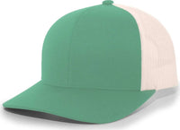 Pacific Headwear 104C Trucker Snapback Cap - Teal Beige - Teal Ivory / 7’’ - 7 7/8’’