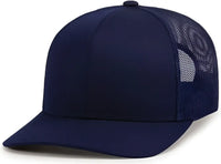 Pacific Headwear 104C Trucker Snapback Cap - True Navy - True Navy / 7’’ - 7 7/8’’