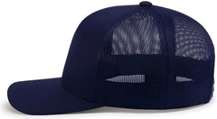 Pacific Headwear 104C Trucker Snapback Cap - True Navy - True Navy / 7’’ - 7 7/8’’