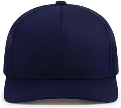 Pacific Headwear 104C Trucker Snapback Cap - True Navy - True Navy / 7’’ - 7 7/8’’