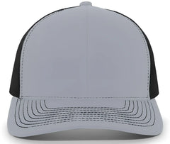 Pacific Headwear 104S Contrast Stitch Snapback Trucker Cap - Heather Grey Black Heather Gr - Gray White / 7’’ - 7 7/8’’