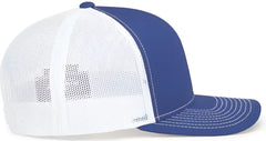 Pacific Headwear 104S Contrast Stitch Snapback Trucker Cap - Royal White Royal - Royal White / 7’’ - 7 7/8’’
