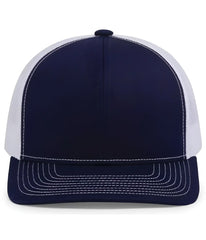 Pacific Headwear 104S Contrast Stitch Trucker Snapback - True Navy White True Navy - True Navy White True Navy / 7’’