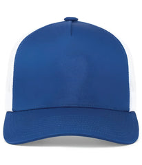 Pacific Headwear 105C 5-Panel Trucker Snapback Cap - Royal White Royal - Royal White Royal / 7’’ - 7 7/8’’