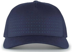 Pacific Headwear 105P Perforated 5-Panel Trucker Snapback Cap - Navy - Navy / 7’’ - 7 7/8’’