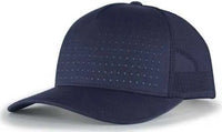 Pacific Headwear 105P Perforated 5-Panel Trucker Snapback Cap - Navy - Navy / 7’’ - 7 7/8’’