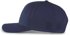 Pacific Headwear 105P Perforated 5-Panel Trucker Snapback Cap - Navy - Navy / 7’’ - 7 7/8’’