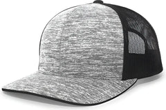 Pacific Headwear 106C Aggressive Heather Trucker Snapback Cap - Graphite Lite Charcoal - Gray Dark Gray / 7’’ - 7 7/8’’