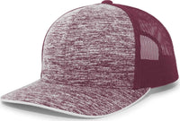 Pacific Headwear 106C Aggressive Heather Trucker Snapback Cap - Maroon Maroon - Maroon / 7’’ - 7 7/8’’