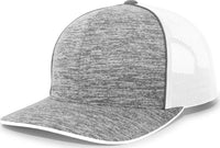 Pacific Headwear 106C Aggressive Heather Trucker Snapback Cap - Royal Heather White - Royal White / 7’’ - 7 7/8’’