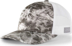 Pacific Headwear 107C Elements Agua Camo Trucker Snapback Cap - Elements Manta White - Mossy Oak White / 7’’ - 7 7/8’’