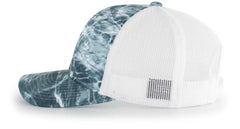 Pacific Headwear 107C Elements Agua Camo Trucker Snapback Cap - Elements Spindrift White - Mossy Oak White / 7’’ - 7