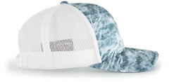Pacific Headwear 107C Elements Agua Camo Trucker Snapback Cap - Elements Spindrift White - Mossy Oak White / 7’’ - 7