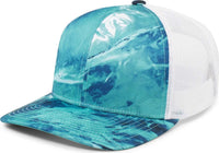 Pacific Headwear 107C Mossy Oak Trucker Snapback - Wakeform Equator White - Mossy Oak White / 7’’ 7 7/8’’