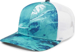 Pacific Headwear 107C Mossy Oak Trucker Snapback - Wakeform Equator White - Mossy Oak White / 7’’ 7 7/8’’