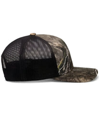 Pacific Headwear 108C Camo Snapback Trucker Cap - Country Dna Lt Charcoal Country Dna - Mossy Oak Dark Gray / 7’’ 7