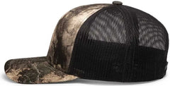 Pacific Headwear 108C Camo Snapback Trucker Cap - Terra Bayou Light Charcoal Terra Bayou - Mossy Oak Dark Gray / 7’’ 7