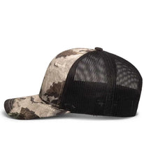Pacific Headwear 108C Camo Snapback Trucker Cap - Terra Gila Light Charcoal Terra Gila - Mossy Oak Dark Gray / 7’’ 7