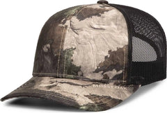 Pacific Headwear 108C Camo Snapback Trucker Cap - Terra Gila Light Charcoal Terra Gila - Mossy Oak Dark Gray / 7’’ 7