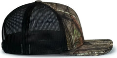 Pacific Headwear 108C Camo Trucker Snapback Cap - Break-Up Country Black - Mossy Oak Black / 7’’ - 7 7/8’’