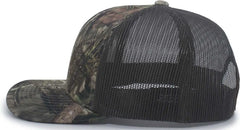 Pacific Headwear 108C Camo Trucker Snapback Cap - Break-Up Country Chocolate - Mossy Oak Chocolate / 7’’ - 7 7/8’’