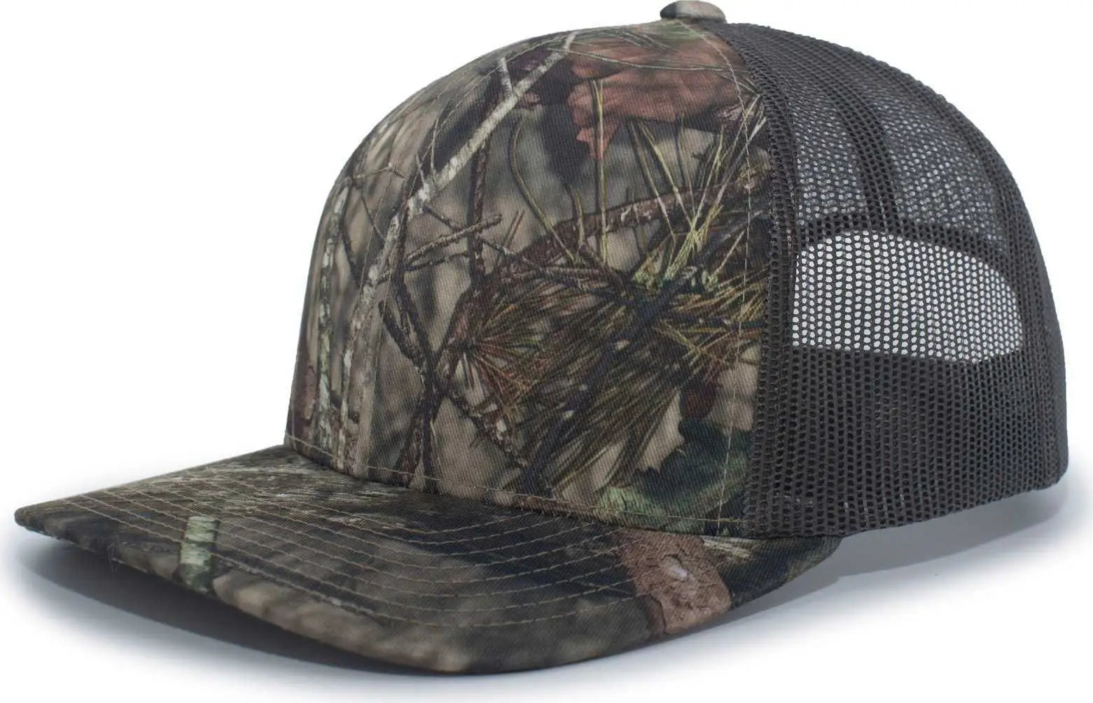 Pacific Headwear 108C Camo Trucker Snapback Cap - Break-Up Country Chocolate - Mossy Oak Chocolate / 7’’ - 7 7/8’’