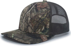 Pacific Headwear 108C Camo Trucker Snapback Cap - Break-Up Country Chocolate - Mossy Oak Chocolate / 7’’ - 7 7/8’’