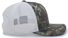 Pacific Headwear 108C Camo Trucker Snapback Cap - Break-Up Country White - Mossy Oak White / 7’’ - 7 7/8’’
