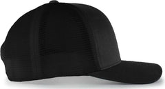 Pacific Headwear 110F Trucker Flexfit Snapback Cap - Black - Black / 7’’ - 7 7/8’’