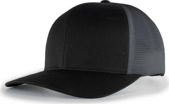 Pacific Headwear 110F Trucker Flexfit Snapback Cap - Black Graphite Black - Black Dark Gray / 7’’ - 7 7/8’’