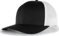 Pacific Headwear 110F Trucker Flexfit Snapback Cap - Black White Black - Black White / 7’’ - 7 7/8’’