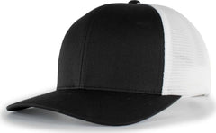 Pacific Headwear 110F Trucker Flexfit Snapback Cap - Black White Black - Black White / 7’’ - 7 7/8’’